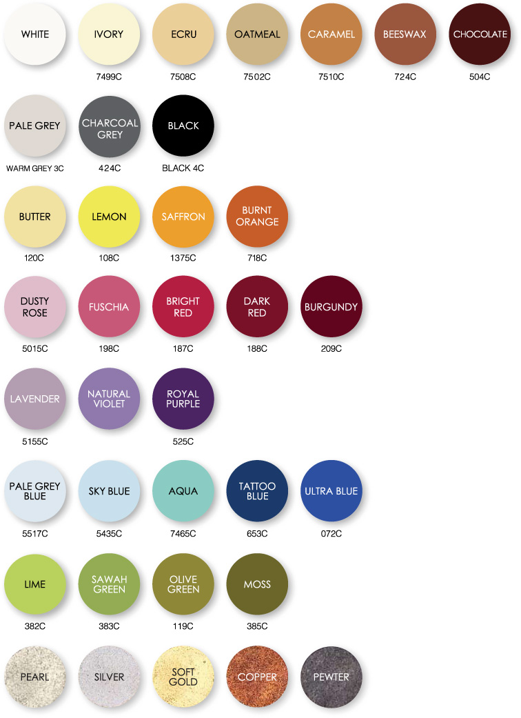 COLOR CHART LIST